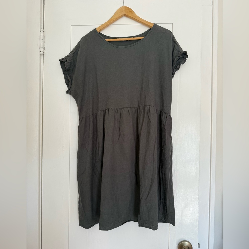 Sonoma Olive Green Short Sleeve Dress